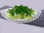 Картофельный салат со щавелем.