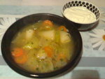Кисленький суп из лука-порея