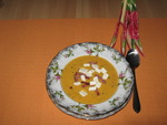 морковный суп-пюре с брынзой