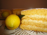 Лимонный бисквит с яблочно-лимонным кремом