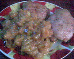 Нежный соус с кабачками и яблоками