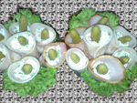 Закусочные калы(вариант салата в ветчине)