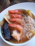 Постный   Китайско-Русский суп с креветками за 5мин.