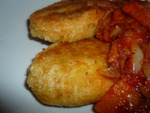 Котлеты из фасоли с овощами.