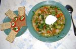 Суп с овощами и шампиньонами