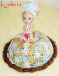 Торт-кукла с марципаном