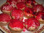 шоколадные магдаленки с малиной