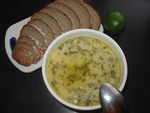 Суп с щавелем и сливочным сыром (Вариант).