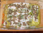 Филе белой рыбы под соусом из анчоусов