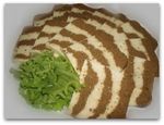 Слоеный паштет из печени с сыром