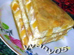 Баница с фруктами и творогом