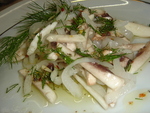 салат из шампиньонов с белым луком