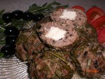 Мясные тефтели с маслинами,фетой и рoзмарином