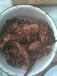 Куриный шашлык в луково-томатном маринаде