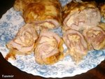 Куриный рулет с плавленным сыром и беконом