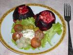 Свекольные бочонки с куриным фаршем