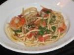 спагетти с креветками в средиземном стиле