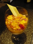 Mango and red onion salsa