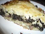 Овощной тортик из цветной капусты с мясом и грибами
