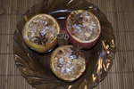 яблоки запеченые с рисом,изюмом и орешками