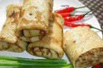 Блинчики фаршированные курицей и сыром