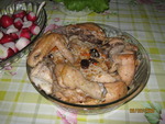 Запеченная курица с рисом в рукаве