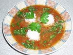 томатный суп с тмином и рисом