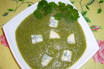Суп-пюре зелёный с сыром