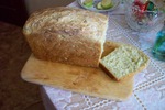 Хлеб с зеленым чесноком
