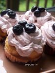 Cupcakes, кексы с черникой.