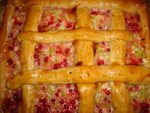 пирог с ревенем(рабарбаром) латвийский