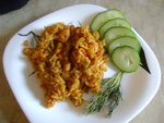 Рис с тушеной курочкой