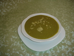 Суп-крем из шпината  с зеленой фасолью