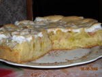Пирог с ревенем и черешней