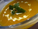 Оранжевый суп-пюре с апельсиновым соком
