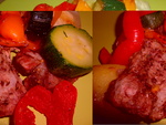 мясо на противне с овощами