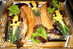 лосось запечёный под светлым Вином(полусухое)