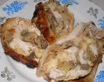 Курица фаршированная грибочками и сыром (без костей)Вариант