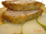 Шарлотка с грушами на топлёном молоке