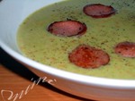 овощной суп-пюре с колбасками