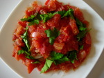 Хек с томатно-имбирным соусом