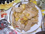 мясо с ананасом