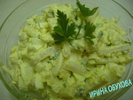 Салат из кальмаров с плавленым сыром
