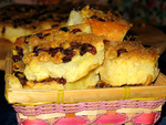 Перевёрнутый пирог из розеток,с изюмно-ореховой корочкой